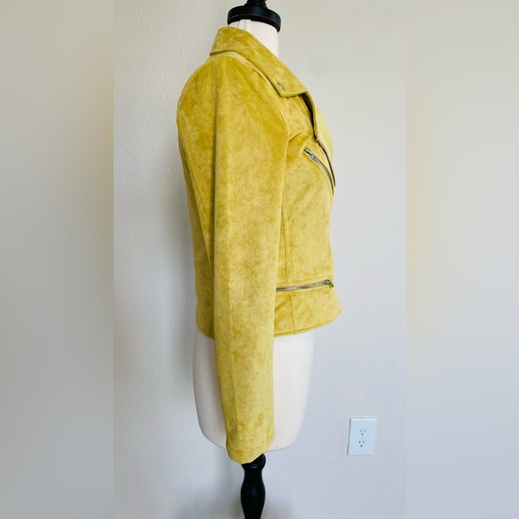 Jacket, ladies, suede, yellow, size S - Picture 2 of 3